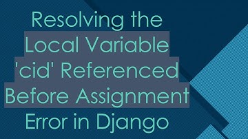 Resolving the Local Variable 