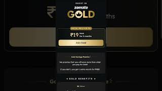 Zomato Gold Membership Free for 3 month membership @19 only