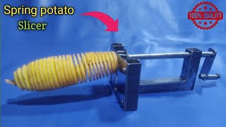 How To Make A Cutter  Spring Potato  Potato Twister  Potato Cutting  Potato Slice