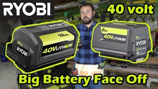 Ryobi 40v 12ah vs 6ah batteries [real run times!]