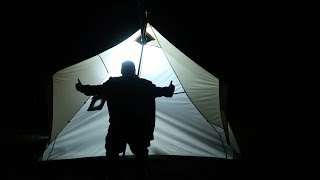 Solo Camping Alone Overnight In Hot Tent (70 Subscriber Special 2nd Year Anniversary)