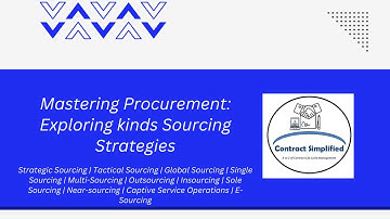 Mastering Procurement: Exploring kinds Sourcing Strategies