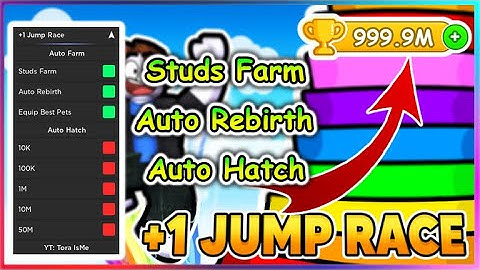 Roblox +1 Jump Race Script - Studs Farm | Auto Hatch | Auto Rebirth