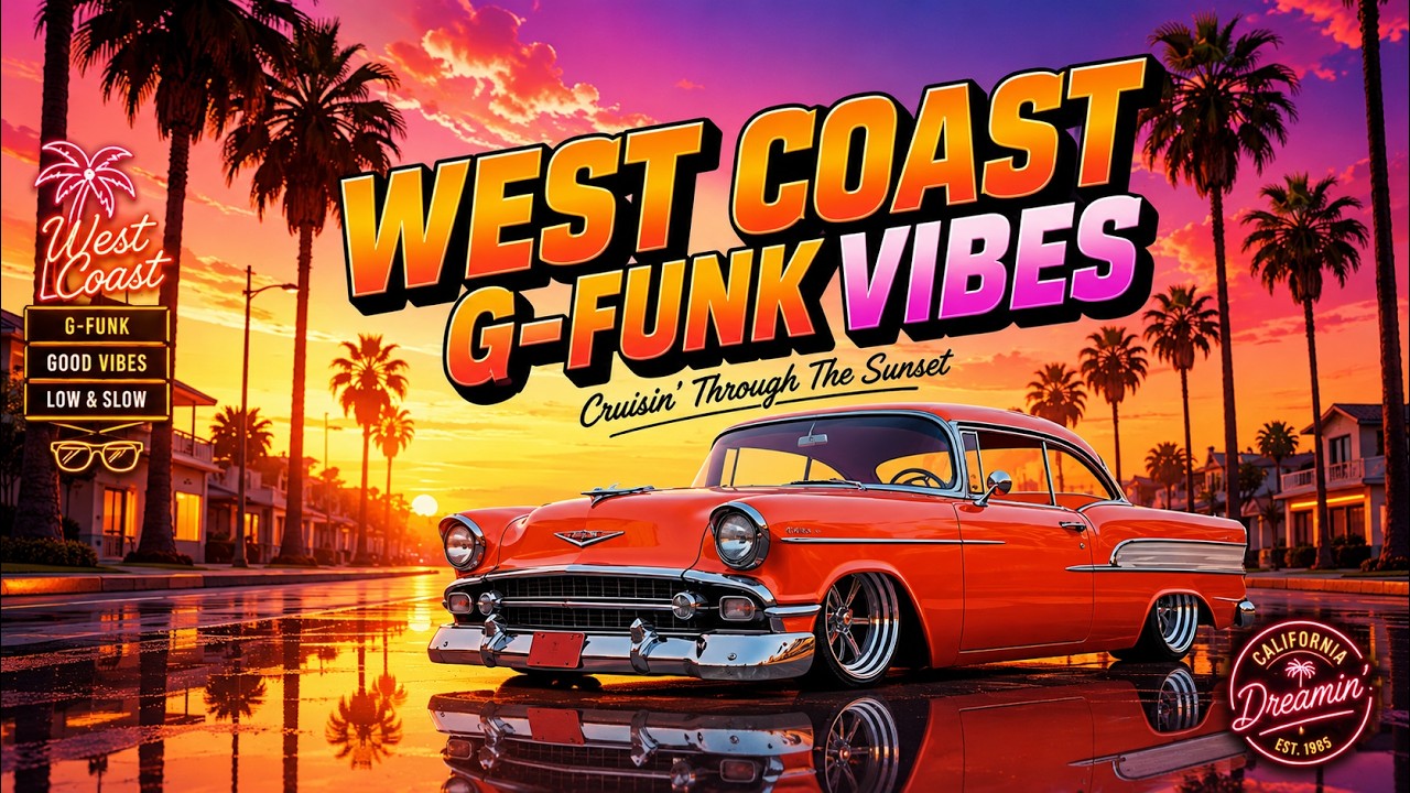 Higher Ground R&B G-FUNK G-RAP 極上 🌅 West Coast G Funk R&B Chill Ride 🚘 Golden Coast, Neon Sky
