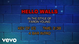 Video thumbnail of "Faron Young - Hello Walls (Karaoke)"