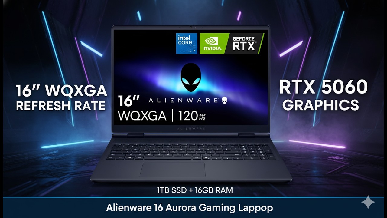 Alienware 16 Aurora Laptop AC16250 Review – RTX 5060 Gaming Beast