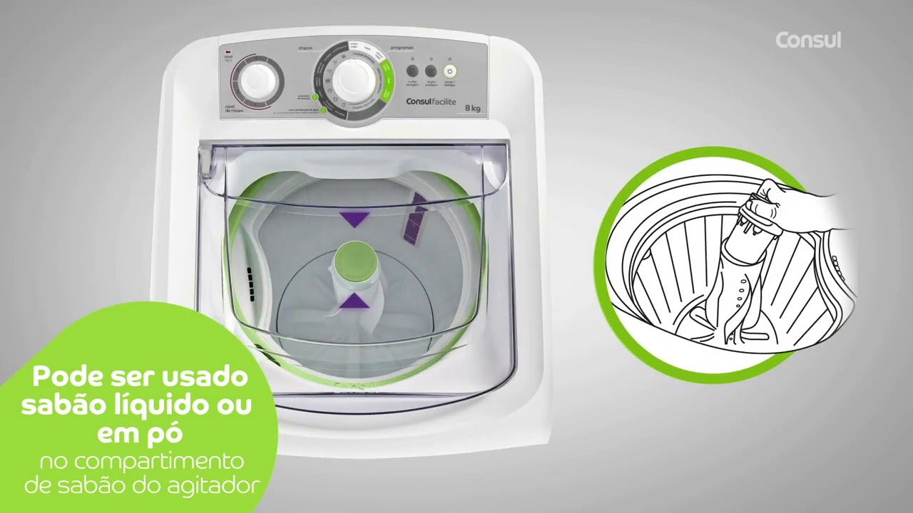 Como utilizar o copo dosador para máquina de lavar Consul