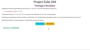 Project Euler 044 - Pentagon Numbers