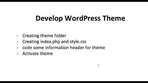 Create Wordpress theme from scratch part 2