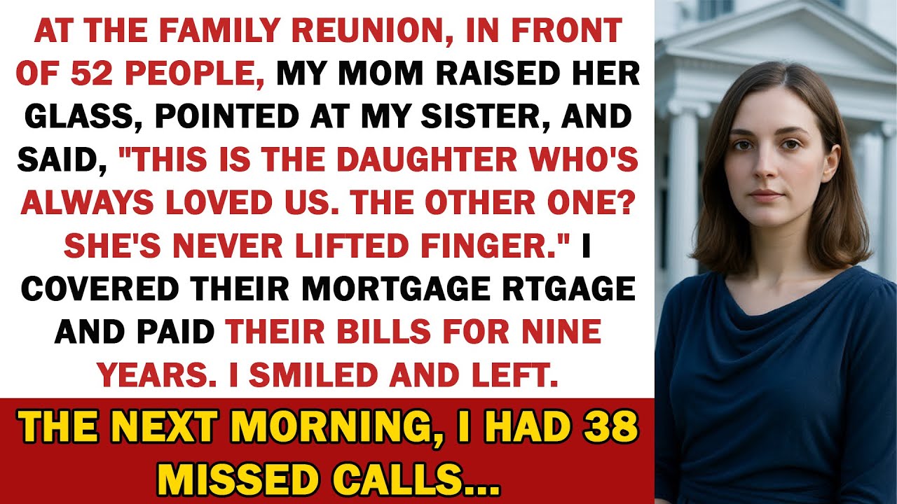 My mom announced in front of 52 people that I never lifted a finger for them.