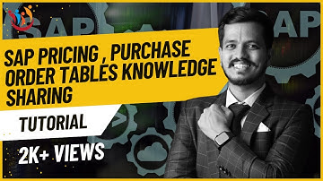 SAP Pricing , Purchase order tables knowledge sharing - SAP ECC & S/4 HANA 1909