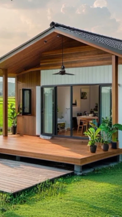 Inspirasi rumah minimalis tengah sawah khas Sunda #motivation #nature #shortsvideo