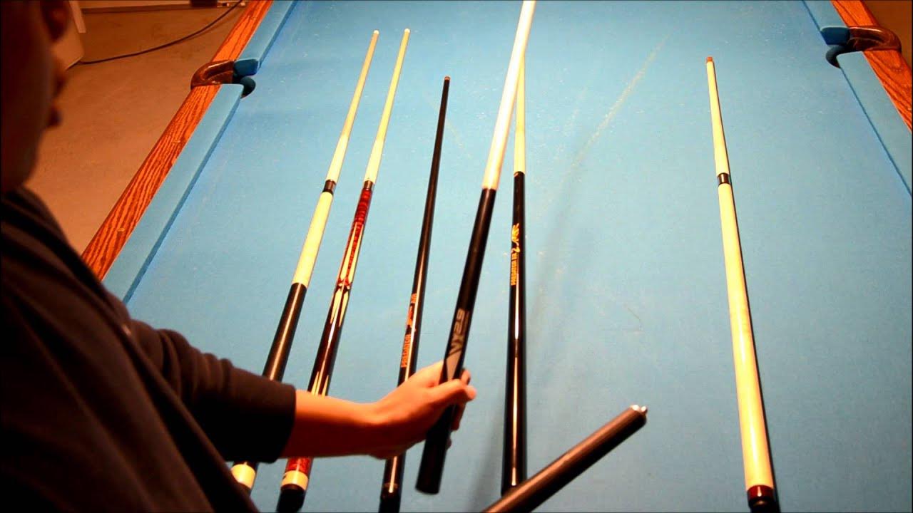 Types of pool cues / snooker cues
