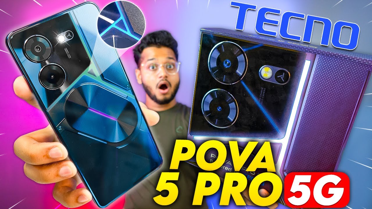 EXCLUSIVE) TECNO POVA 5 Pro 5G First Look & Back light Effects 