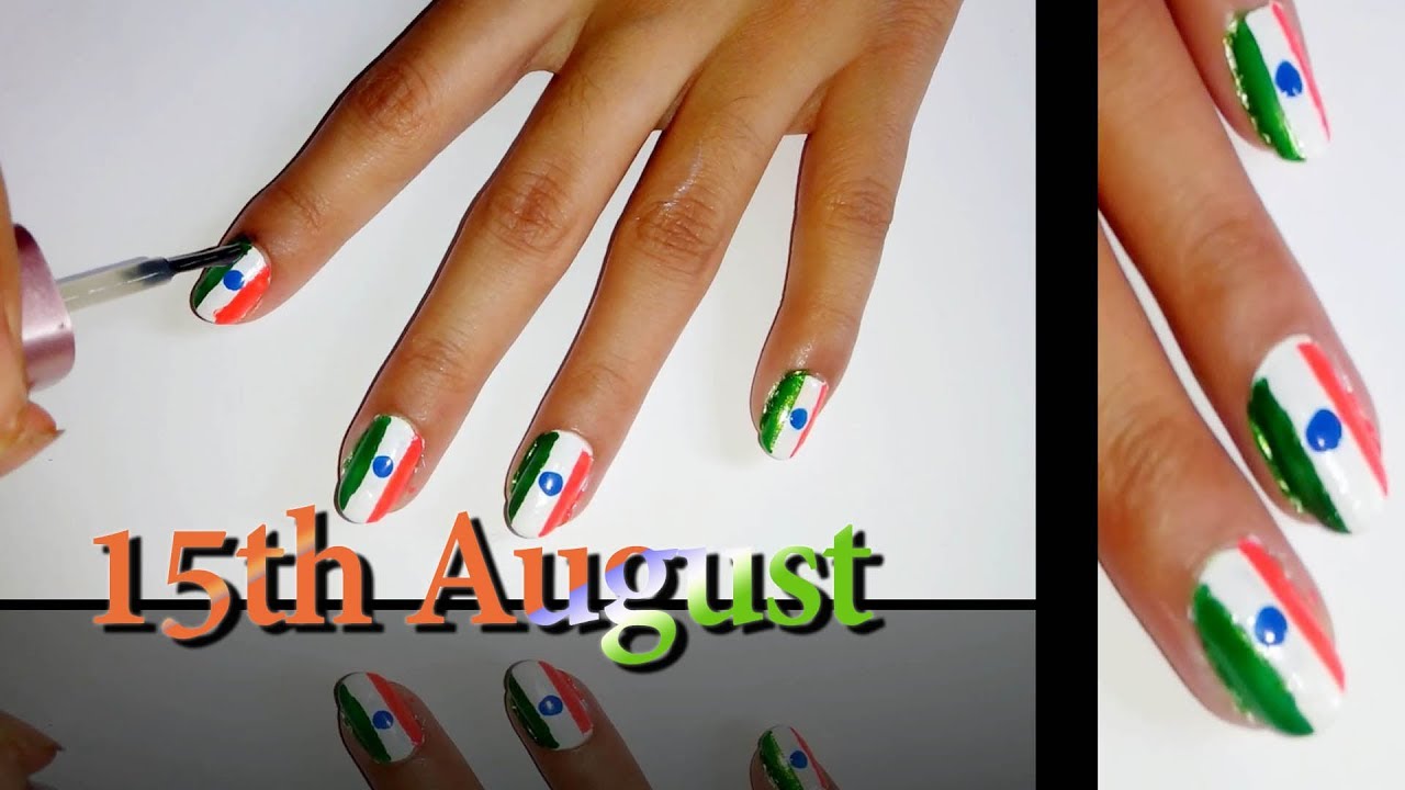 Independence Day Special Nail Art || #happyindependenceday || #nailart ||  #beauty - YouTube