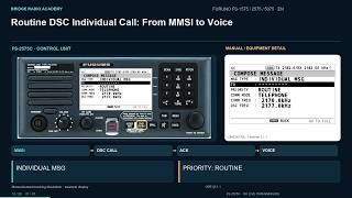 Routine DSC Individual Call: From MMSI to Voice