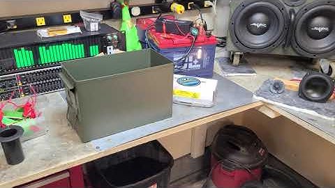 New mini Bluetooth ammo can speaker design! -- hot testing battery, speakers, amplifier.