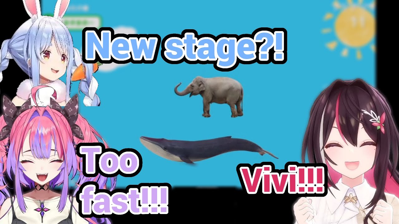 Pekora's Animal Battle Tower, Vivi VS Azki But it's too fast!!!!