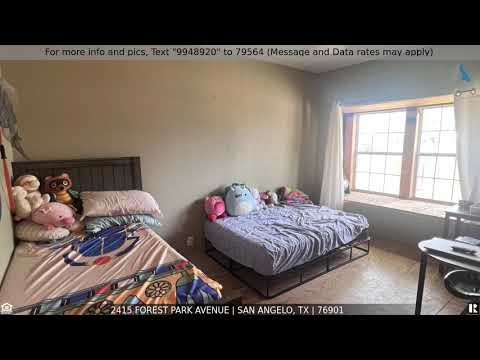 2415 Forest Park Avenue, San Angelo, TX home video tour