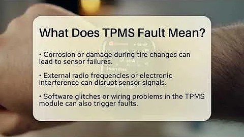 What Does TPMS Fault Mean? - Talking Tech Trends