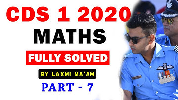 CDS 1 2020 Maths Question Paper - Answer Keys - Full Solution Part 7