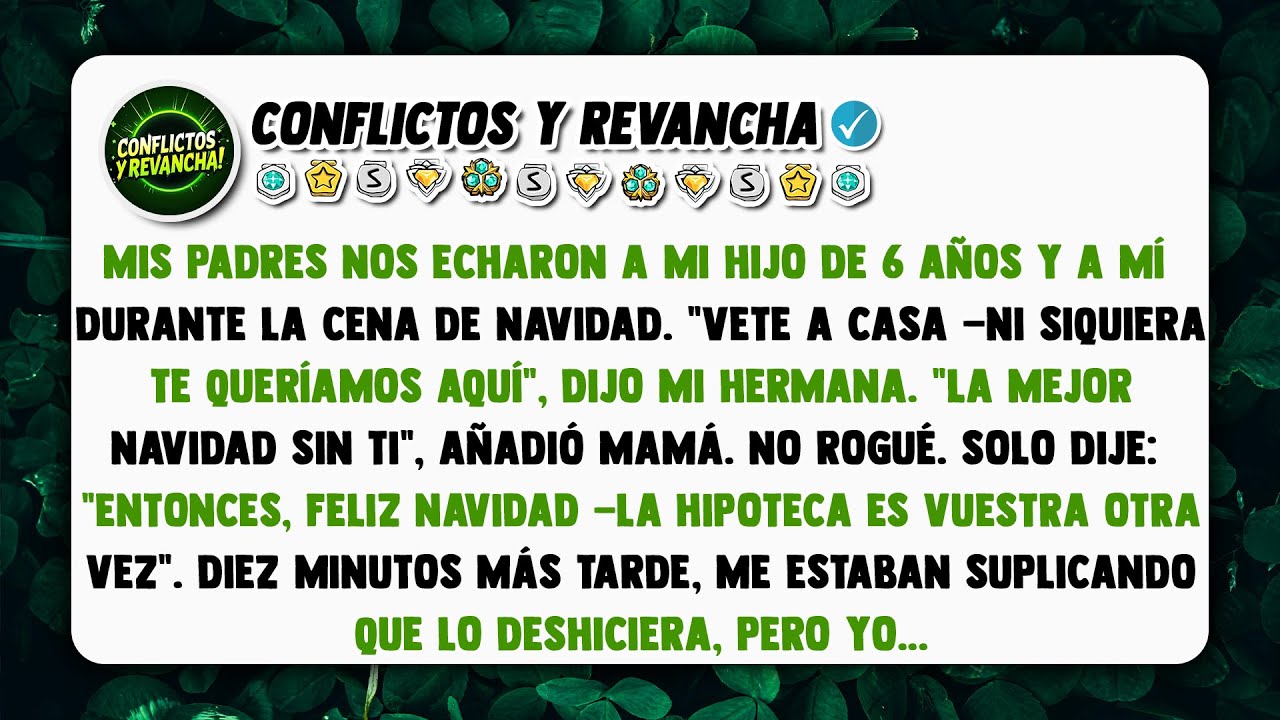 Mis padres nos echaron a mi hijo de 6 años y a mí durante la cena de Navidad.