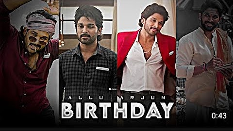 Happy birthday allu arjun status 4k status allu😊 arjun status pushpa 2 status #shorts 🥰