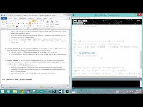 Processing - Mouse Interaction - Problem 2