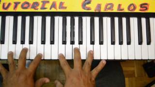 Como tocar Cumbia basico - Tutorial Piano Carlos chords
