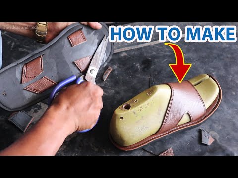 How to make beautiful sandals with simple tools - Easy process of making sandals - Making