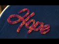 Hope embroidery relaxation