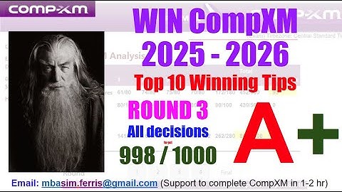 CompXM Round 3 guide - Part 1 - RD - CompXM Guide to get 900 960 - Top 10 Winning Tips
