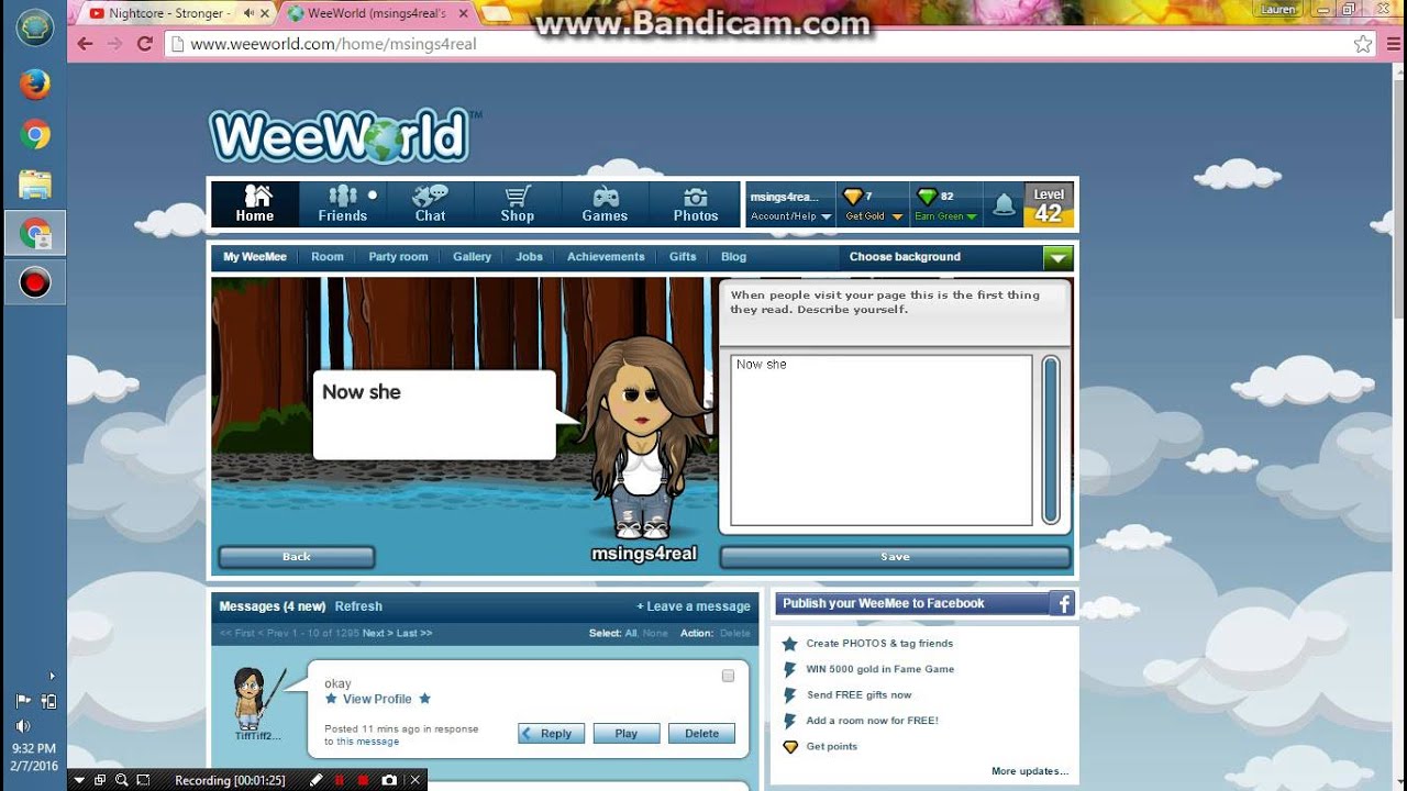 Talking about one of my friends on weeworld TiffTiff2358 - YouTube