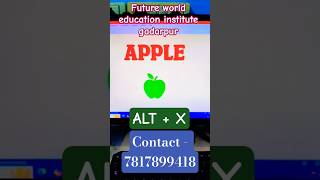 ms word shortcuts without mouse use | apple in ms word #viral #computer #tranding #msword