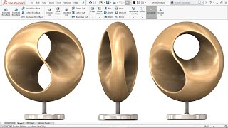 Exercise 54: How to model a 'Trefoil Knot Minimal Surface Structure' in Solidworks 2018