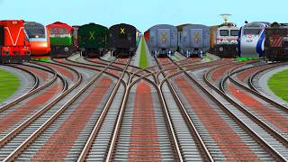 🏉Some Trains Run Backward At Funny Railroad Tracks | railworks 3 gameplay indian railways