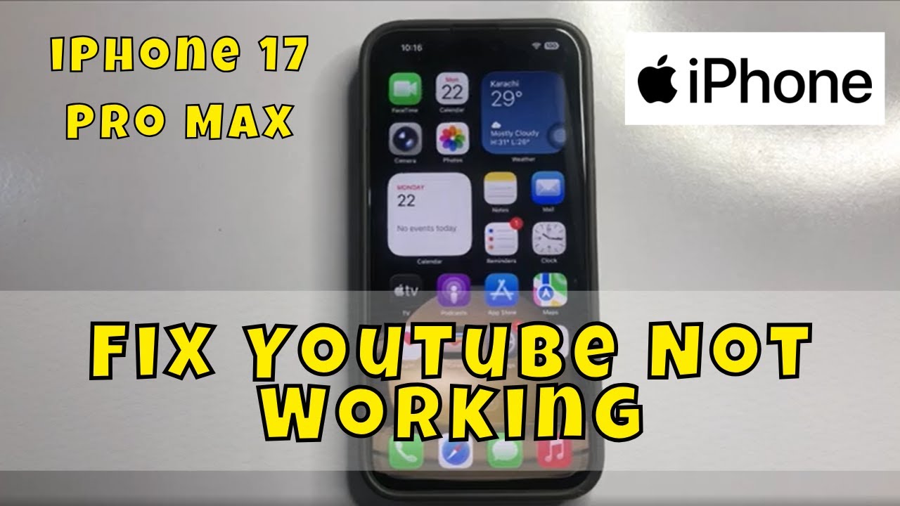Fix YouTube Not Working on iPhone 17 Pro Max - YouTube