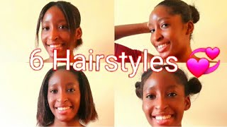 6 Ways To Style Your Relaxed Hair 💇‍♀️💈💞 || Easy 💞