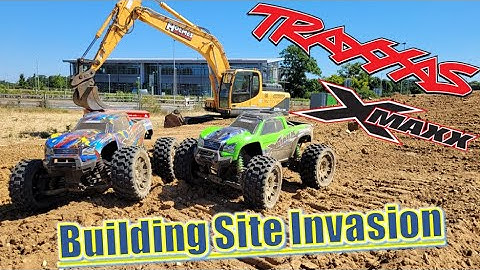 Traxxas X-Maxx Building Site bash - never seen so much dust!