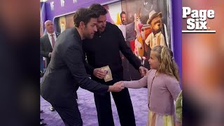 Bradley Cooper’s daughter, Lea, 7, is adorably starstruck by John Krasinski at ‘IF’ premiere