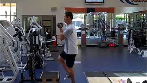 Dumbbell Crossover Step Up