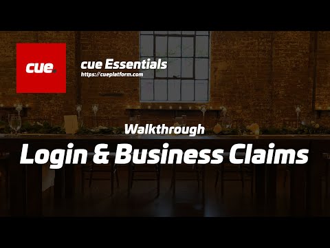 cue Walkthrough - Login and Business Claims