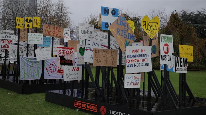 "Truly shocking" protest sign at UN Climate Change...
