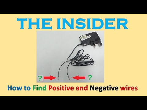 Video: How to Identify Positive and Negative Wires: 10 Steps