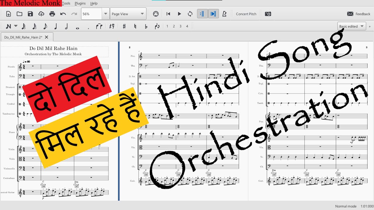 Do Dil Mil Rahe Hain Orchestration Musescore Music Hindi Sheet