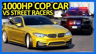 Chasing Street Racers in Traffic with a 1000HP Police Car!! (No Hesi)