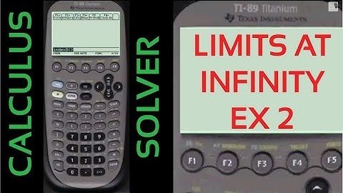 Limits to Infinity Q2 | Solved by TI-89 App