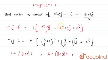 Find a unit vector vecc if -hati+hatj-hatk bisects the angle between vectors vecc and 3hati+4hat...