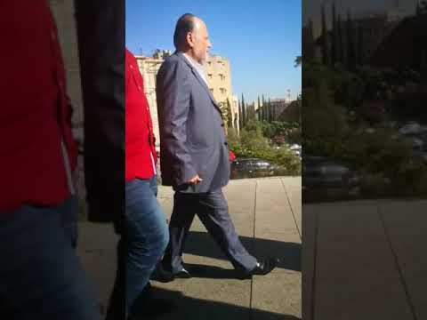 النائب علي عمار يمر بين المتظاهرين سيرا على الأقدام