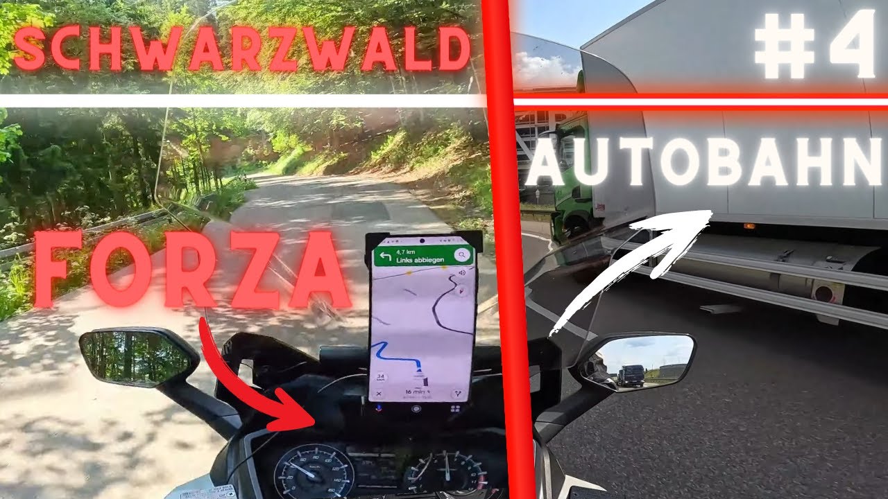 Honda Forza - Schwarzwald Tour und Autobahnfahrt auf der Überholspur mit 125ccm!